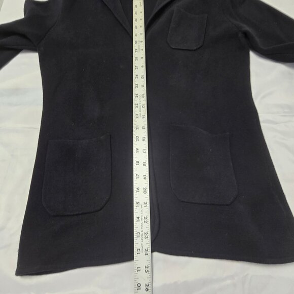 Ralph Lauren Knit Blazer Large Black with Silver Buttons Front and Cuffs - Picture 10 of 10